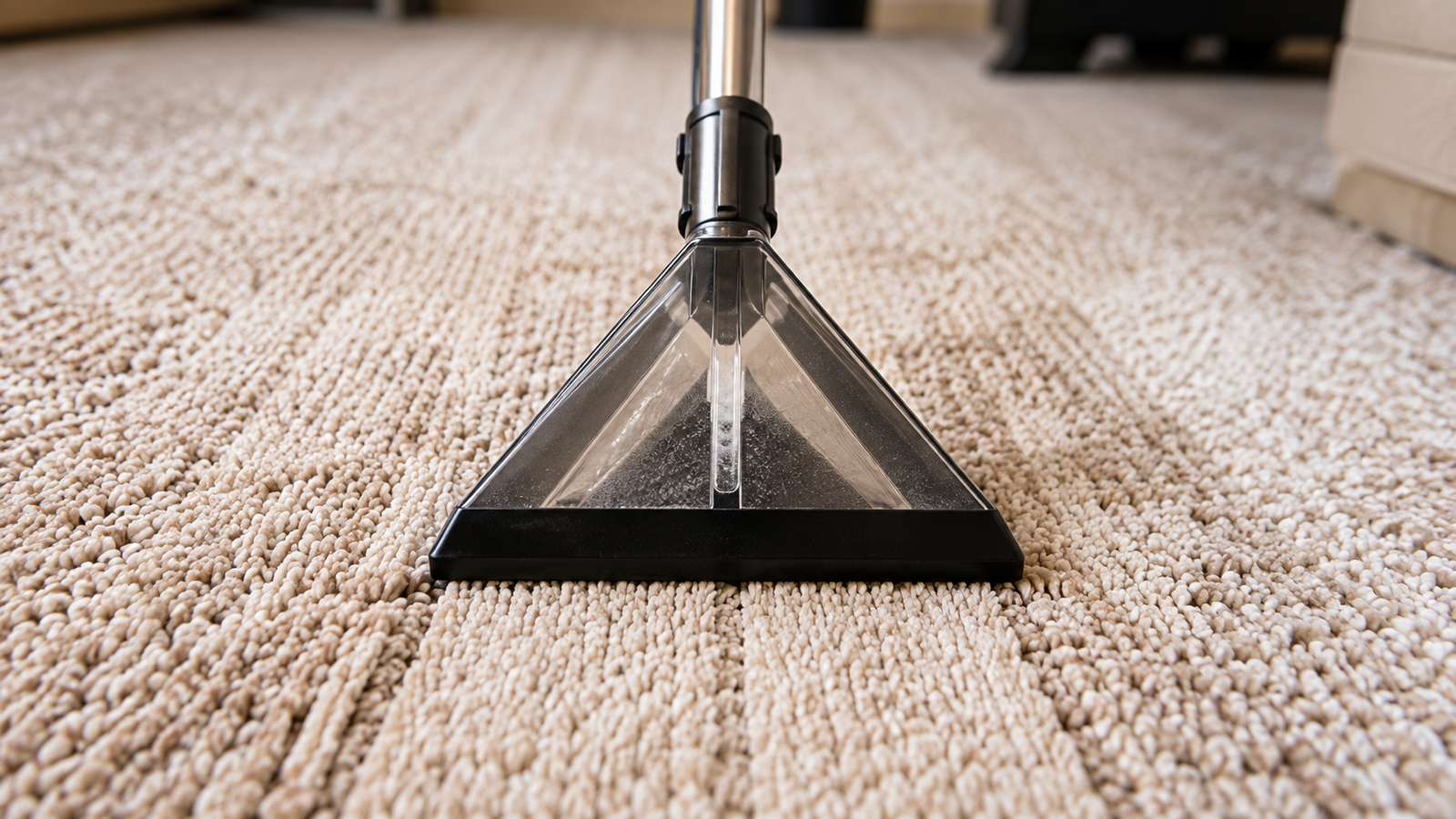 Carpet being deep cleaned